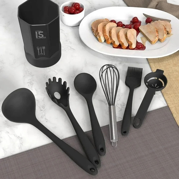 446°F Silicone Heat Resistant Kitchen Utensils Set for Nonstick - Picture 8 of 9